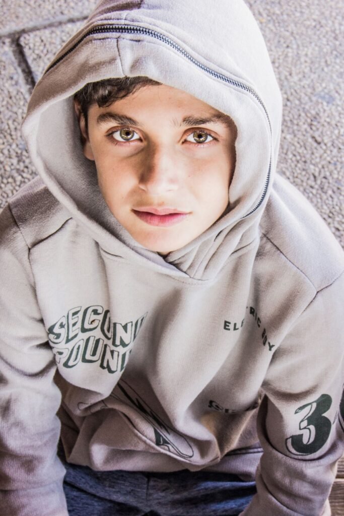 a young boy portrait photography showing shining eyes